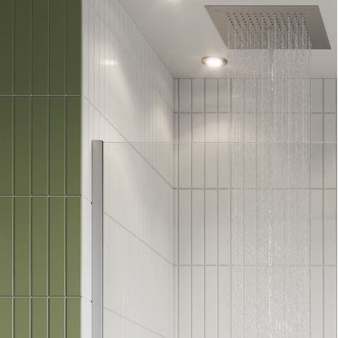 Crosswater Wetroom Accessory Brushed Stainless Steel / Glass to Ceiling Bracing Bar Crosswater Gallery Stabilising Fixings