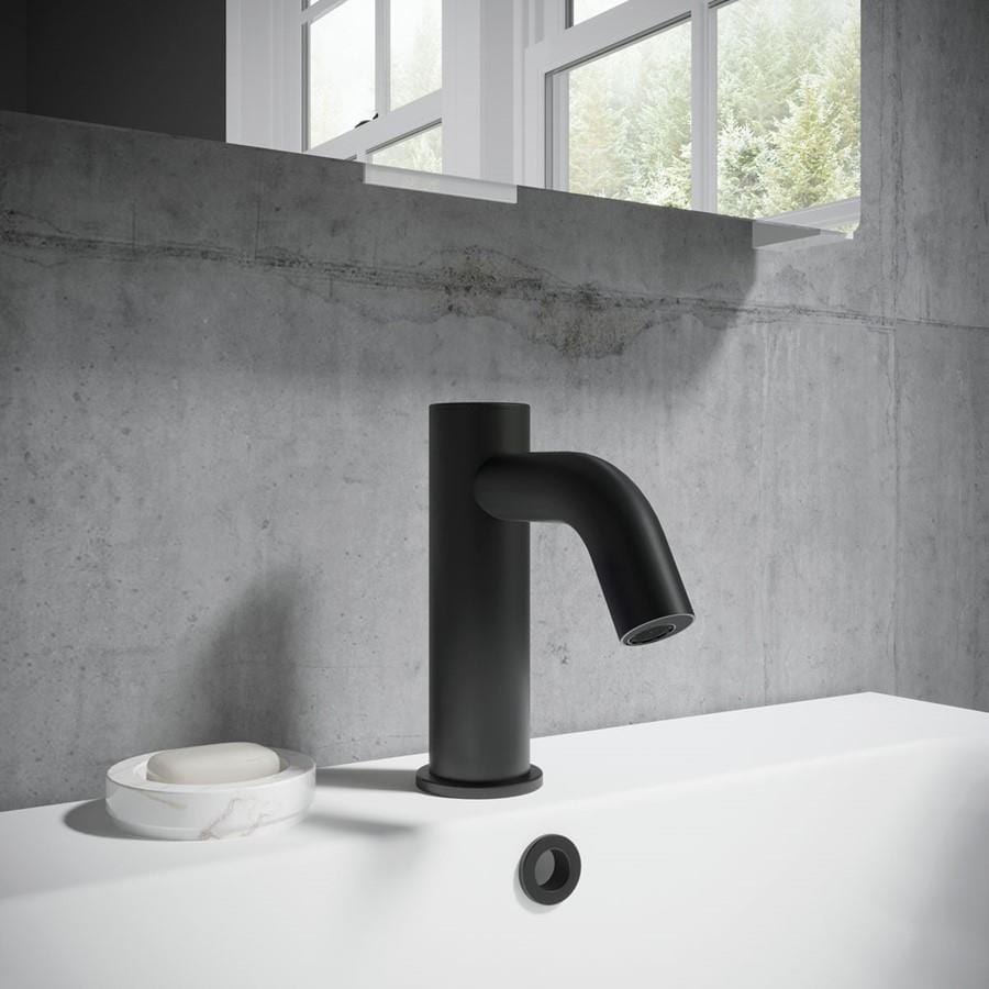 Crosswater Wall Mounted Basin Tap Matt Black Crosswater MPRO Sensor Mono Basin Mixer Tap