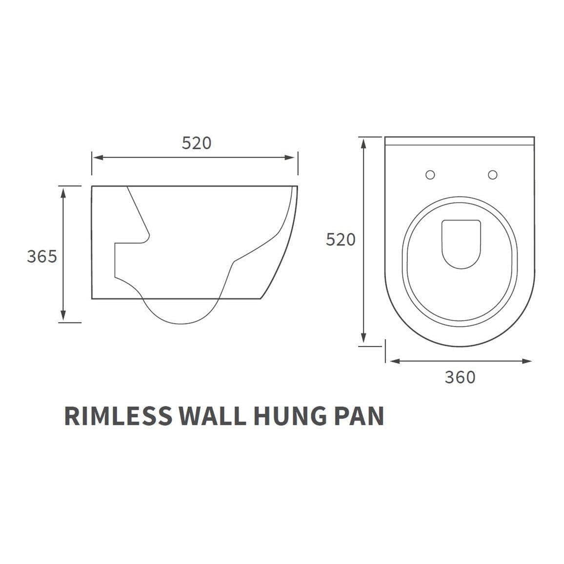 Aquarius Bathrooms Wall Hung Toilet Aquarius Emma Rimless Wall Hung Toilet with Soft Close Seat