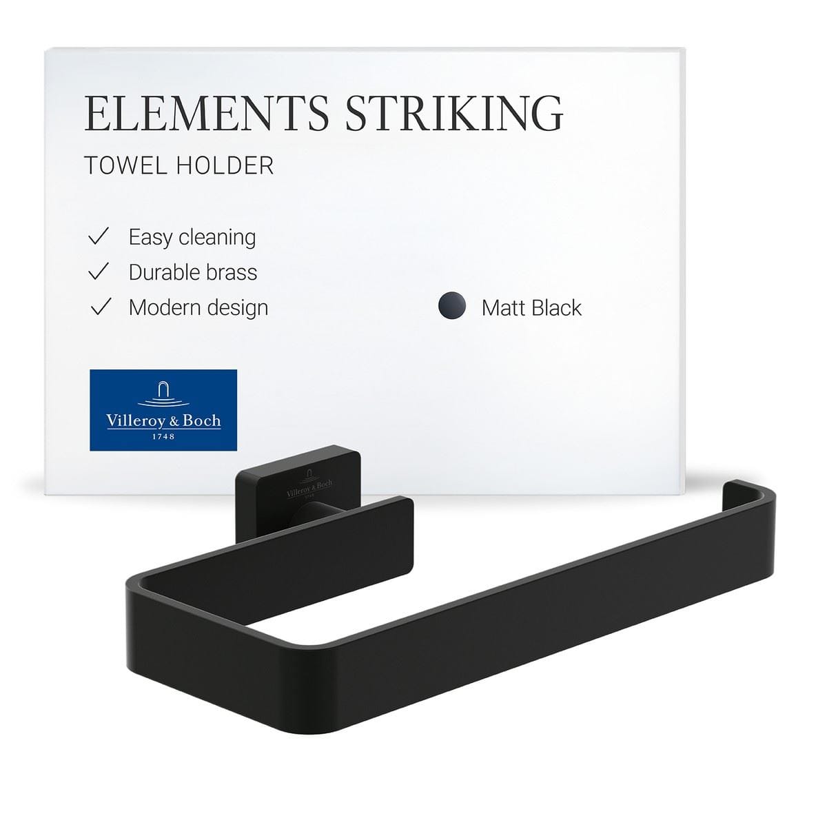 Villeroy & Boch Towel Rails and Rings Villeroy & Boch Elements - Striking Towel Rail
