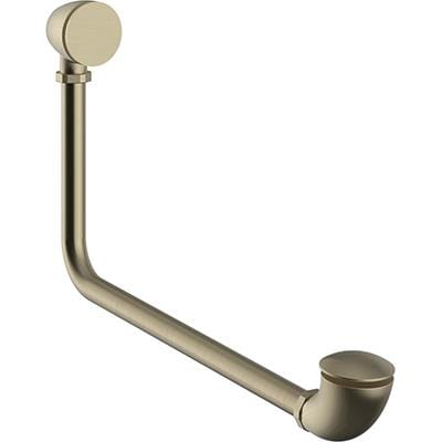 Heritage Exposed Bath Waste Brushed Brass Heritage Exposed Push Button Bath Waste and Overflow Kit