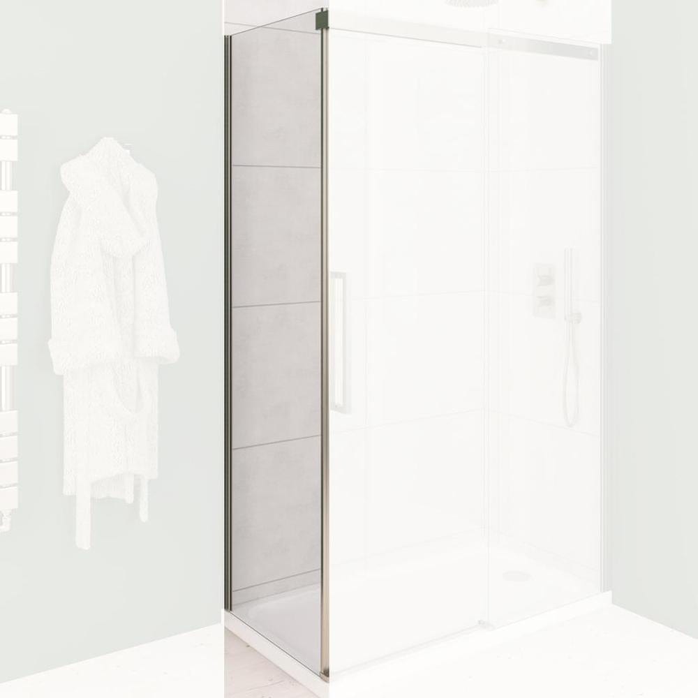 Eastbrook Side Panel Brushed Brass / 700mm Eastbrook Corniche 2000 8mm Side Panel for Sliding Doors