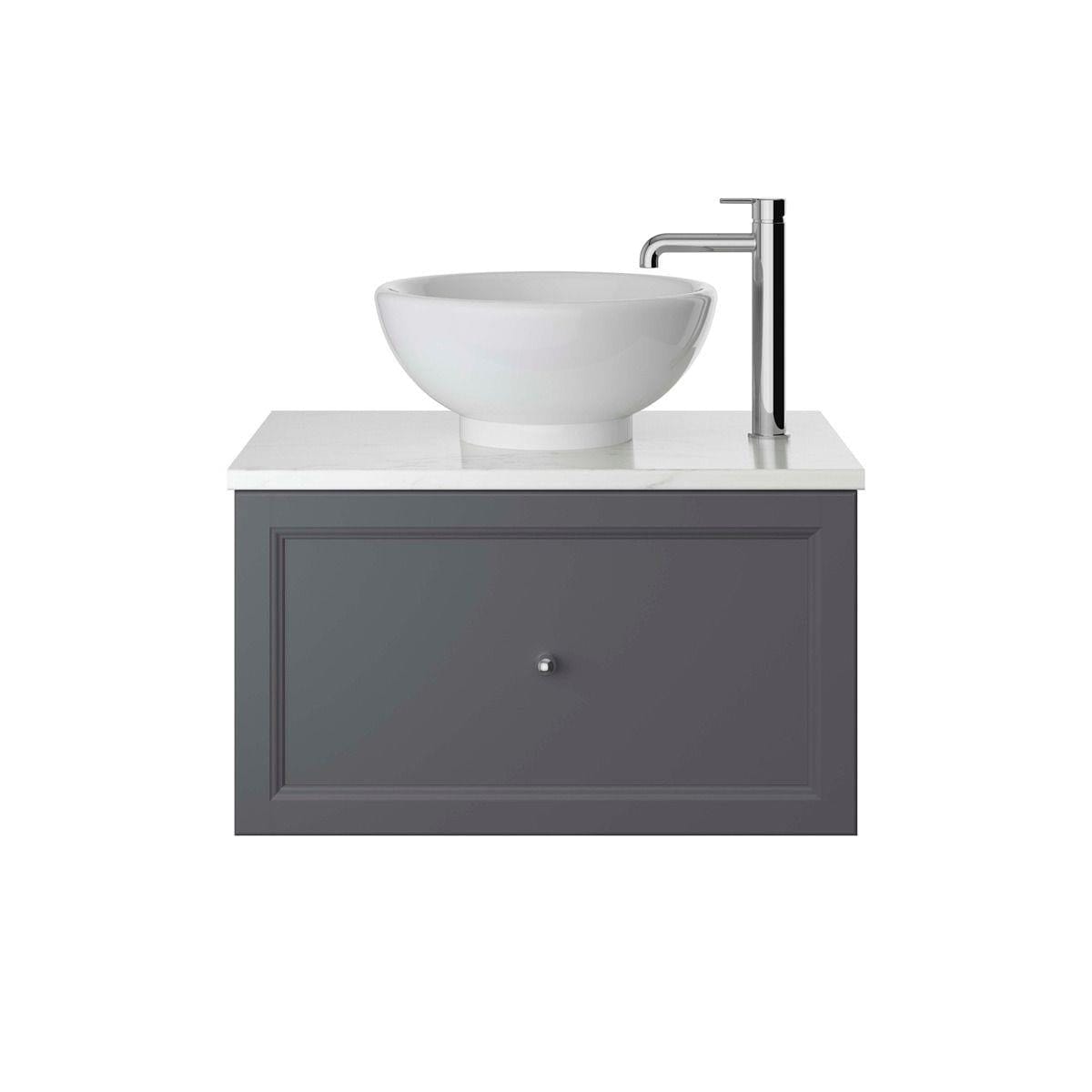 Heritage Wall Mounted Vanity Unit Heritage Caversham Wall Mounted Vanity Unit with Worktop - 1400mm
