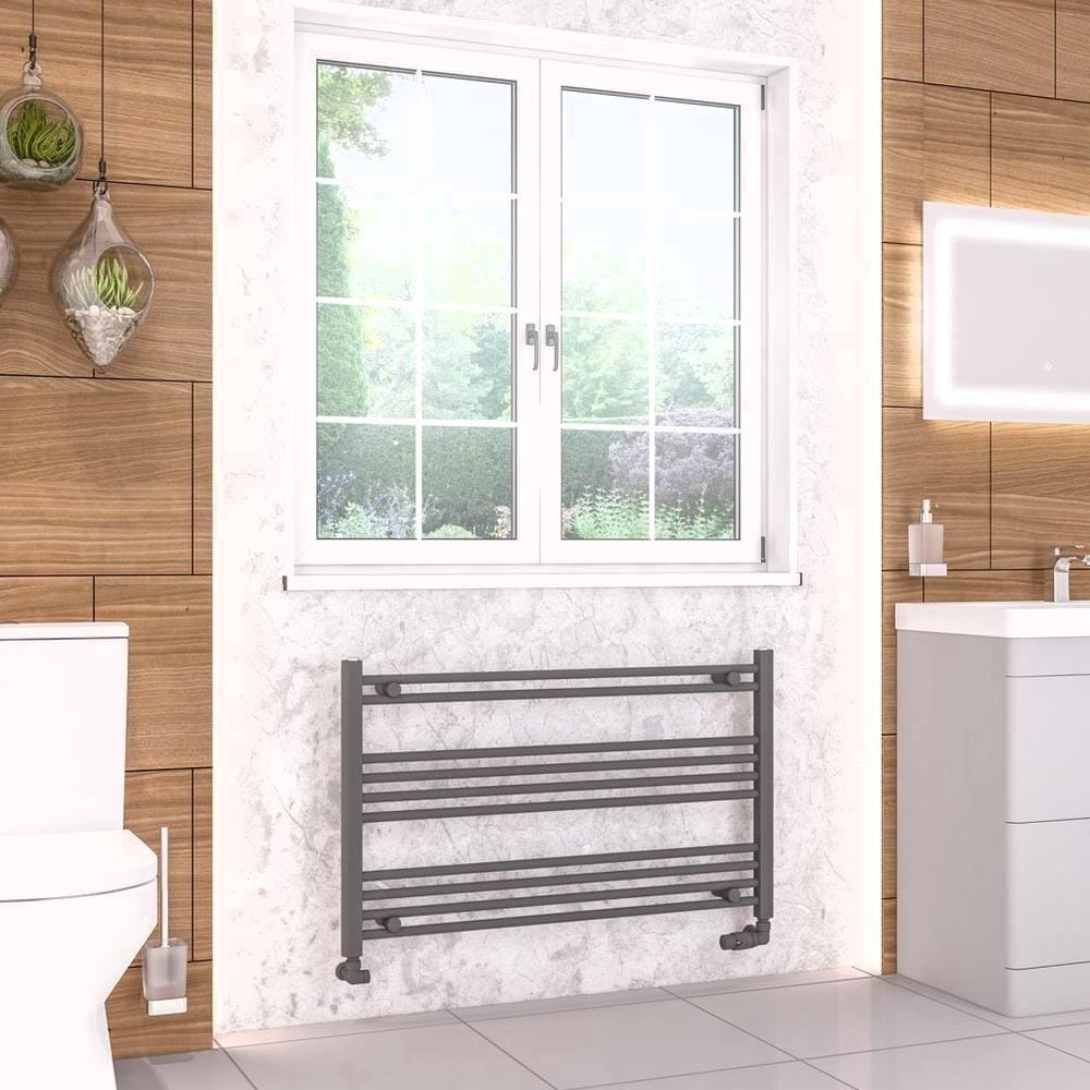 Eastbrook Wendover Straight Heated Towel Rail in Anthracite
