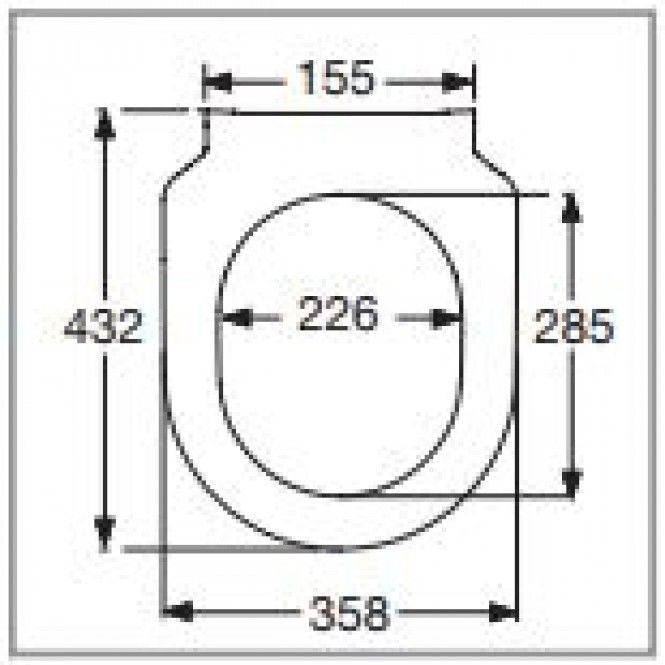 Villeroy & Boch Architectura Slim Toilet Seat Soft Closing Hinge with Quick Release in White Alpin