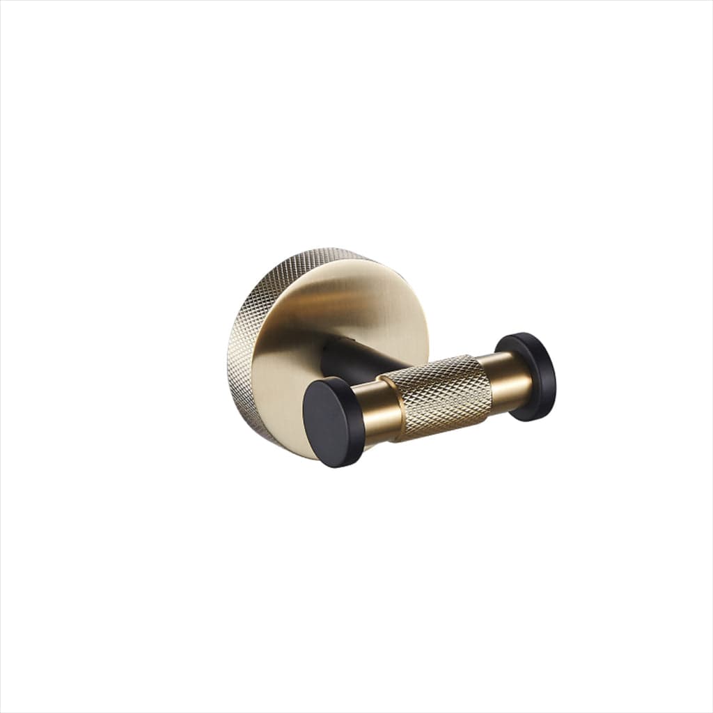 Eastbrook Robe Hook Eastbrook Catania Double Robe Hook in Matt Black with Brushed Brass