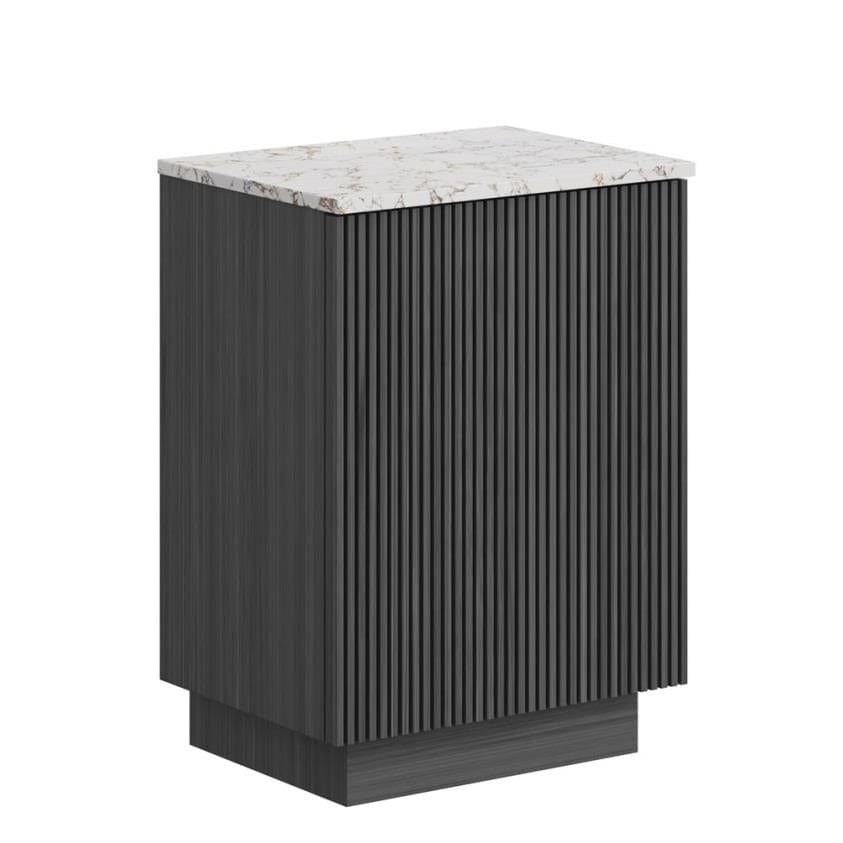 Crosswater Floor Standing Vanity Unit Steelwood / Gold Vein Estatuario Crosswater Limit 600mm Floorstanding Vanity Unit with Worktop