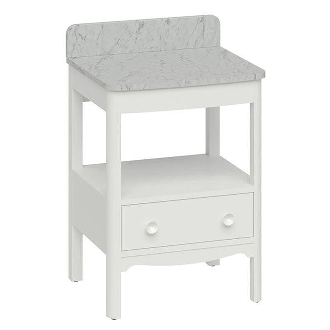 Burlington Floor Standing Vanity Unit Varley White / Carrara Burlington Guild Floor Standing 620mm Vanity Unit with Worktop