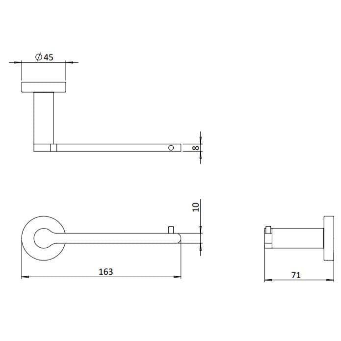 Britton Toilet Roll Holder Britton Hoxton 2.0 Single Toilet Roll Holder