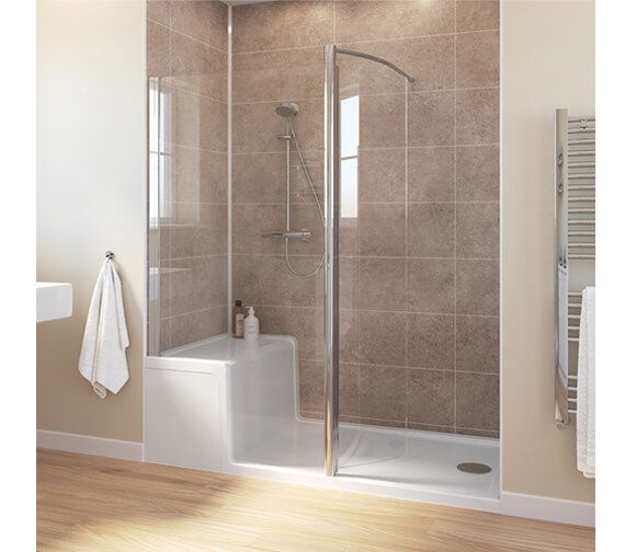 Lakes Recessed Seated Shower Tray Walk In Enclosure Choose Handing