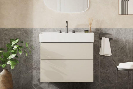 Crosswater Avenue 800mm Two Drawer Wall Mounted Vanity Unit with Basin