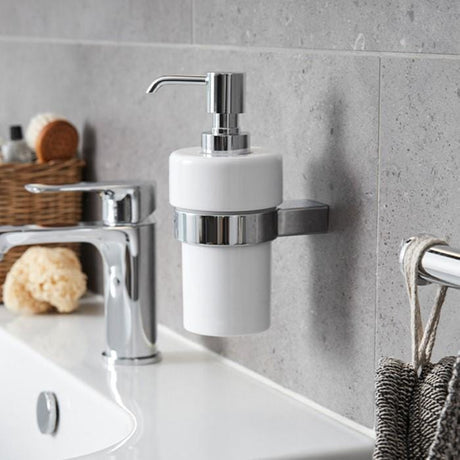 Chrome soap dispensers collection for bathrooms