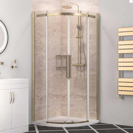 Eastbrook Corniche 2000 8mm Quadrant Shower Enclosure Brushed Brass