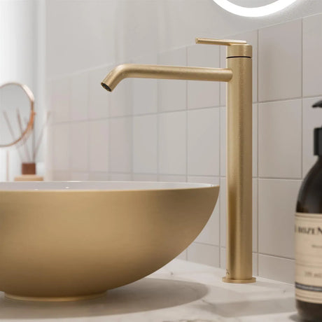 Brushed Brass Basin Taps
