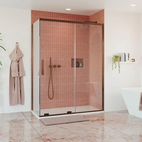 Crosswater Optix 10 Side Panel for Sliding Doors Brushed Bronze