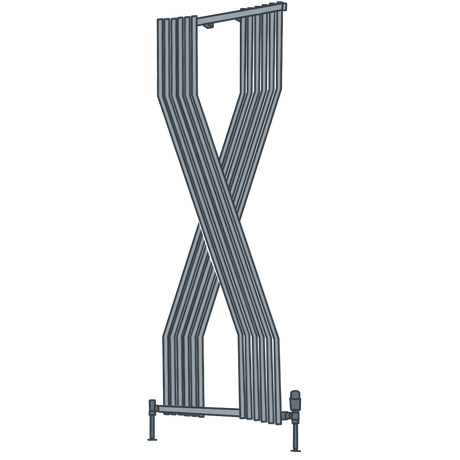 A line illustration of a designer radiator