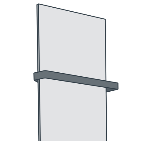 A line illustration of a radiator towel hanger