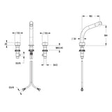 Crosswater 3 Tap Hole Basin Set Crosswater Ixora 3 Hole Basin Mixer Tap