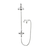 Crosswater Belgravia Thermostatic Shower Valve with Fixed Shower Head and Cradle in Chrome