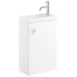 Crosswater Cloakroom Vanity Unit Matt White Crosswater Alo Cloakroom Single Door Wall Mounted 400 x 220mm Vanity Unit with Basin