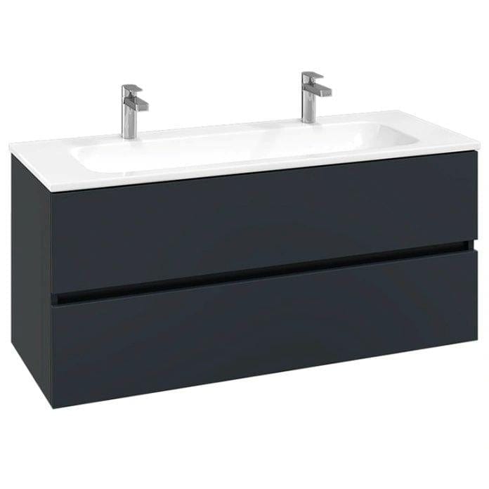 Villeroy & Boch Wall Mounted Vanity Unit Villeroy & Boch Arto Wall Mounted 1200mm Two Drawer Vanity Unit with Basin