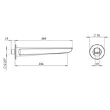 Crosswater Bath Spout Crosswater Foile Bath Spout