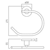 VADO Towel Rails and Rings Vado Elements Open Towel Ring in Chrome