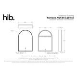hib. Mirrored Cabinet hib. Romana Arch LED Illuminated Mirror Cabinet