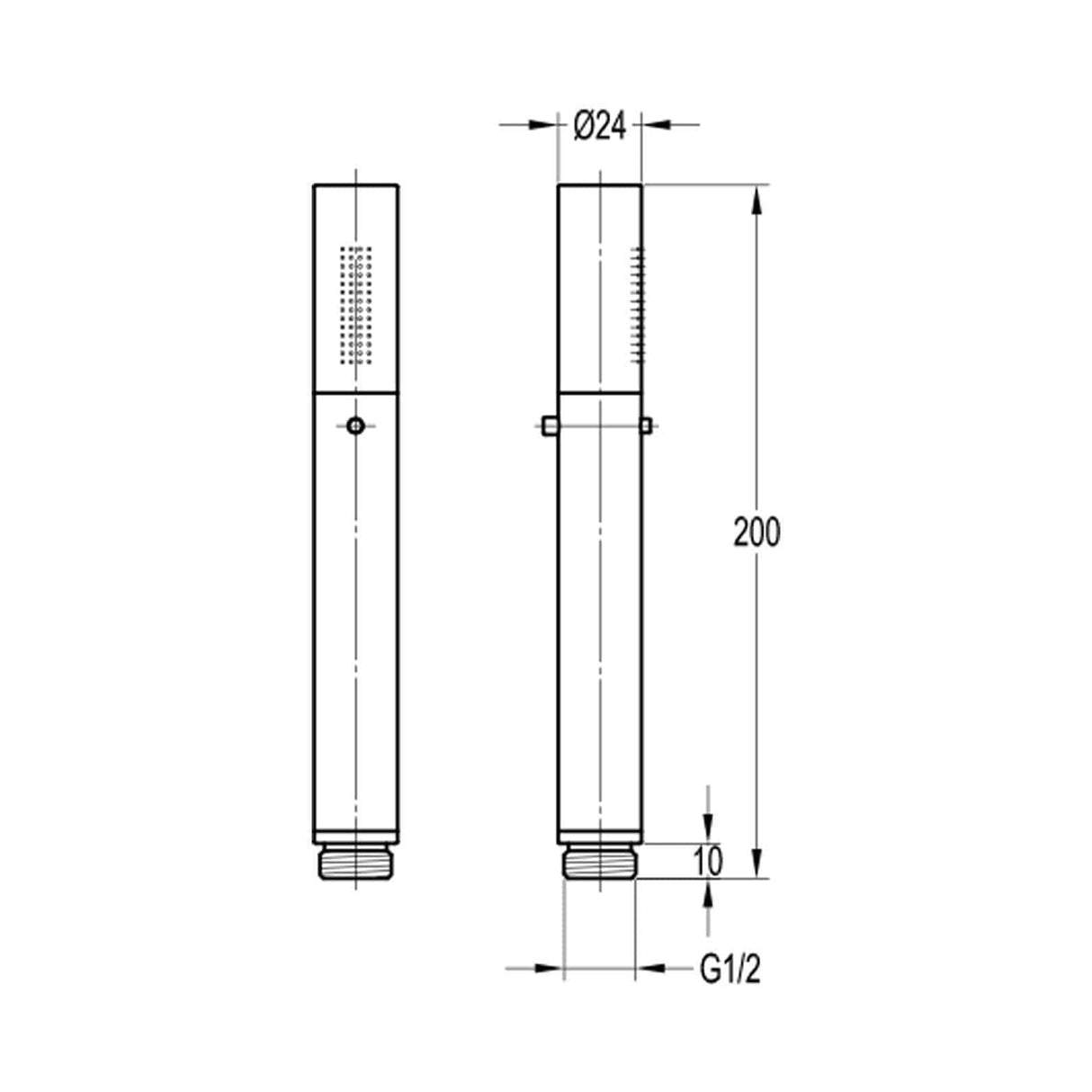 Flova Shower Handset Flova 2 Function Pencil Shower Handset