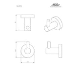 Miller Robe Hook Miller Bond Single Robe Hook