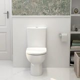 IMEX Close Coupled Toilet IMEX Ivan Rimless Open Back Close Coupled Toilet with Soft Close Seat