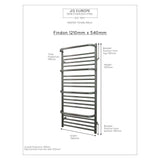 JIS Designer Towel Radiator JIS Sussex Findon Vertical Stainless Steel Designer Heated Towel Rail