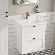 VitrA Wall Mounted Vanity Unit Matt White / Integra Classic VitrA Root Classic Wall Mounted 2 Drawer 600mm Vanity Unit with One Tap Hole Basin