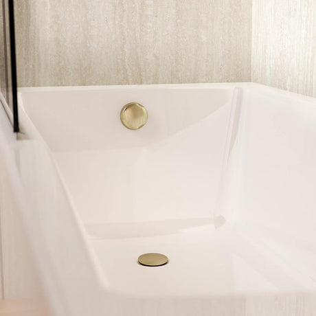 Crosswater Bath Waste Brushed Brass Crosswater Extended Pop-Up Bath Waste and Overflow