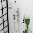 Imex Concealed Shower Set Imex Arco 2 Outlet, 3 Handle Concealed Shower Valve Set with 200mm Fixed Head, Wall Outlet, Slide Rail, Hose and Handset in Chrome