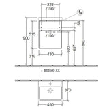 Villeroy & Boch Wall Mounted Vanity Unit Villeroy & Boch Arto Wall Mounted 450mm One Drawer Vanity Unit with Basin
