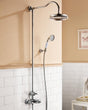 Flova Exposed Shower Set Diamond Chrome Flova Liberty Round Shower Pack with Slide Rail and Shower Handset