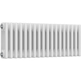 Aquarius Bathrooms Column Radiator 300mm x 830mm Aquarius Foundry Horizontal 3 Column Radiator in White