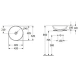 Villeroy & Boch Countertop Basin Villeroy & Boch Loop & Friends Round Countertop Basin in White Alpin