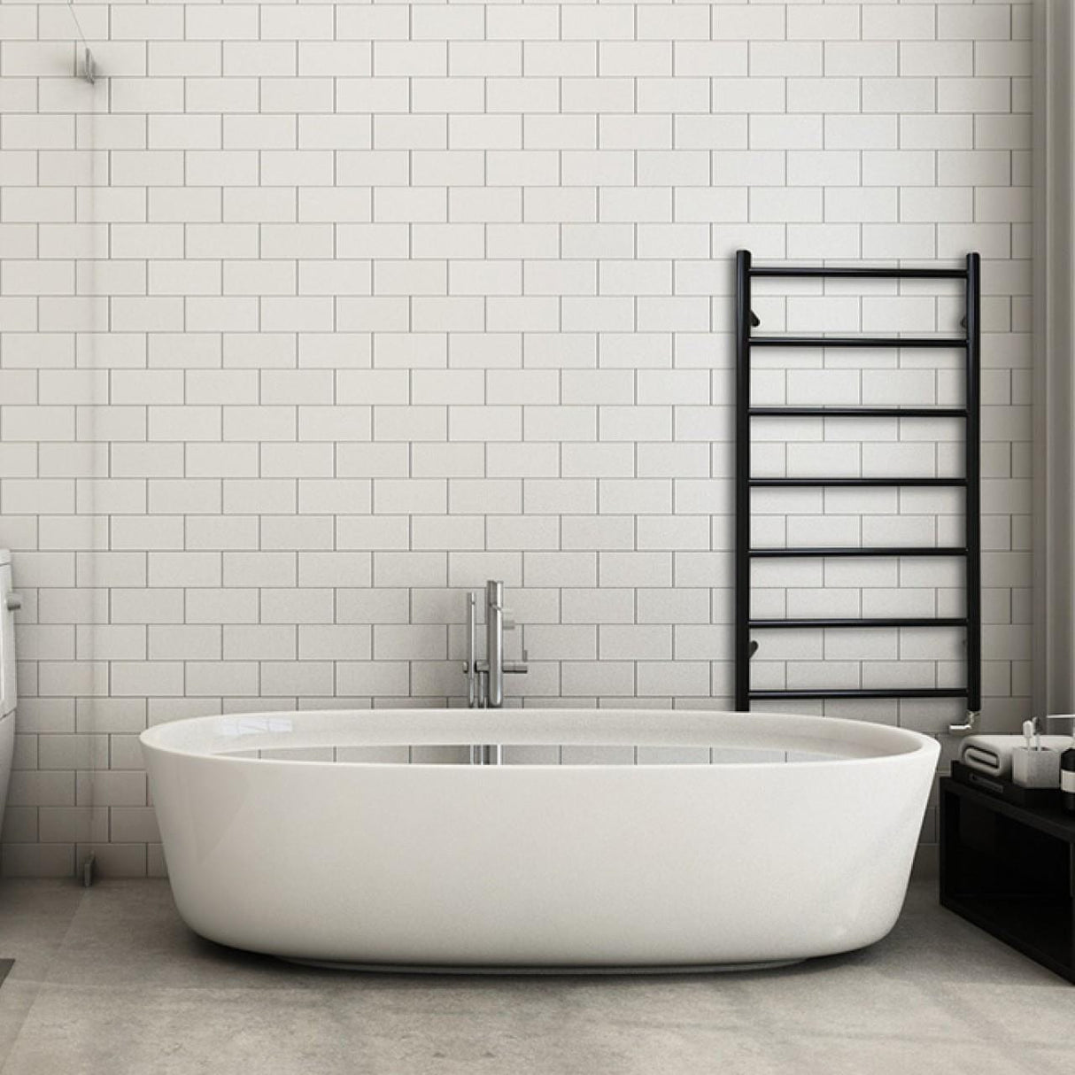 JIS Ladder Rail Black / Central Heating JIS Sussex Pevensey Vertical Stainless Steel Heated Towel Rail