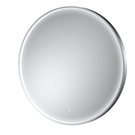 Aquarius Bathrooms Illuminated Mirror 800mm / Chrome Aquarius Lumine Inset Framed LED Touch Sensor Round Mirror