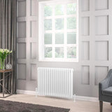 Eastbrook Column Radiator 600 x 833 / Electric Only Eastbrook Rivassa Traditional 3 Column Radiator in White