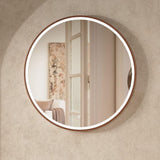 Crosswater Illuminated Mirror 700mm / Brushed Bronze Crosswater Infinity Round Framed LED Illuminated Mirror