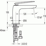 Flova Mono Basin Tap Flova Allore Mono Basin Mixer Tap with Clicker Waste in Diamond Chrome