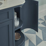 Heritage Floor Standing Vanity Unit Heritage Wilton 1200mm Floor Standing Curved Vanity Unit and Basin Bundle in Maritime Blue