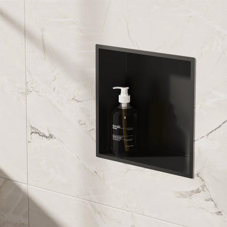 Crosswater Shower Niche Matt Black Crosswater Square Shower Niche - 305 x 305 x 120mm
