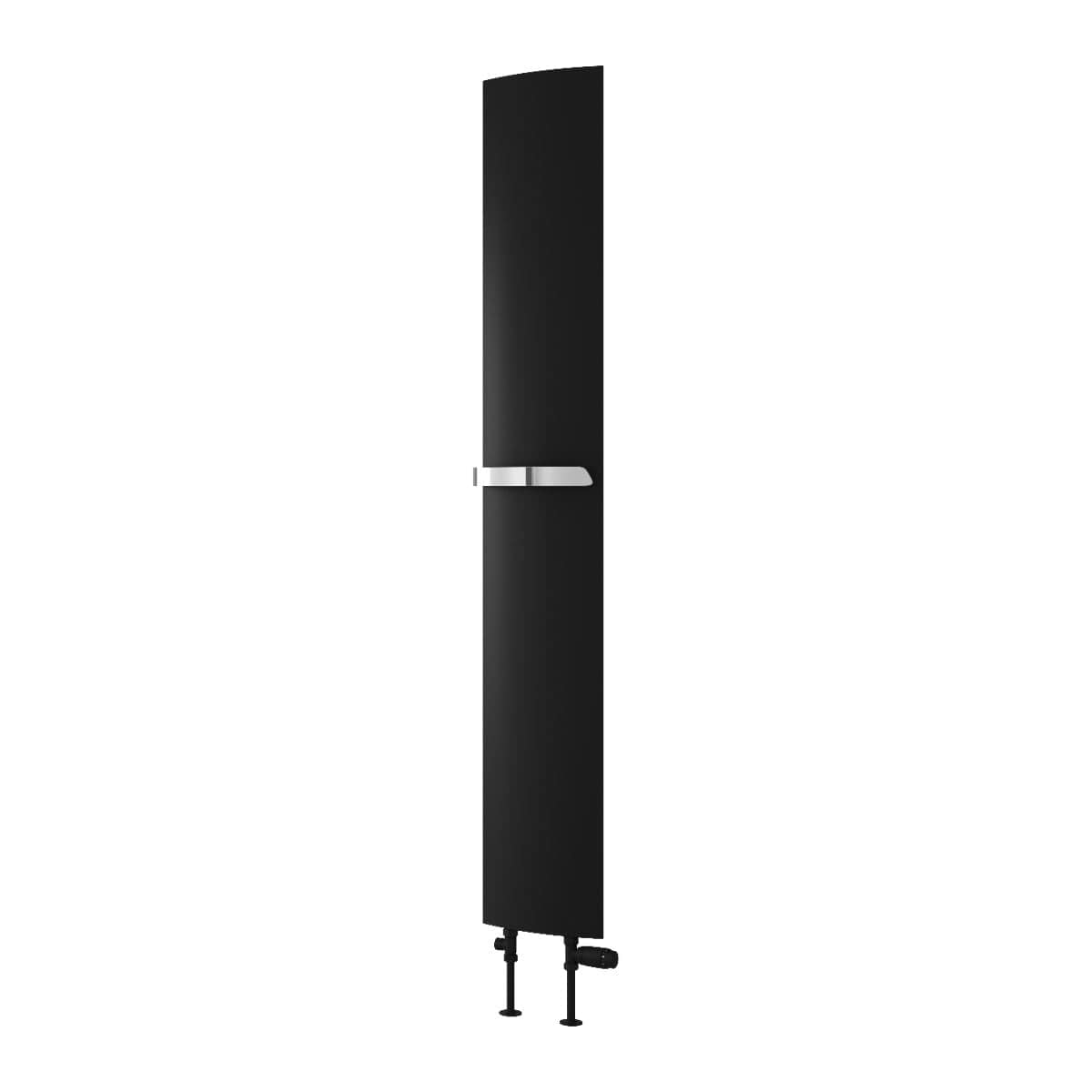 Reina Flat Panel Radiator 1800 x 280mm / Black Reina Picoli Aluminium Central Heating Vertical Radiator