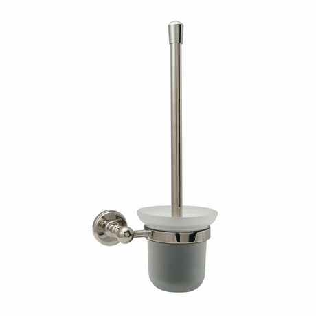JTP Toilet Brush Nickel JTP Grosvenor Wall Mounted Toilet Brush and Holder