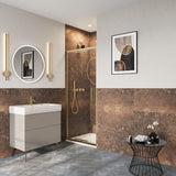 Crosswater Infold Shower Door Brushed Brass / 2000 x 900 Crosswater Asura 8mm Infold Shower Door