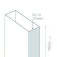 Merlyn Merlyn IQ 20mm Extension Profile for Pivot or Bi-Fold Doors